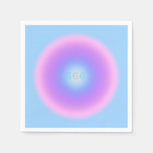 Angel Nummer 666 Reflektiert - Engel Zahlen grau Serviette (Vorderseite)