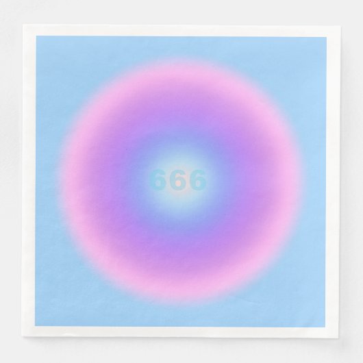 Angel Nummer 666 Reflektiert - Engel Zahlen grau Serviette (Vorderseite)
