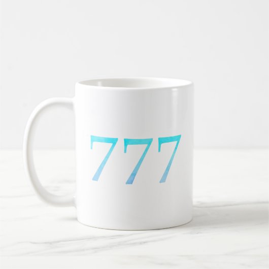 Angel Nummer 777 - Viel Glück Kaffeetasse (Links)