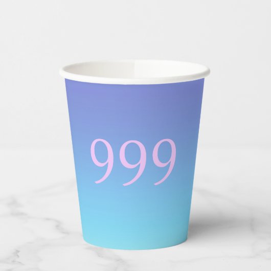 Angel Nummer 999 Pappbecher (Links)