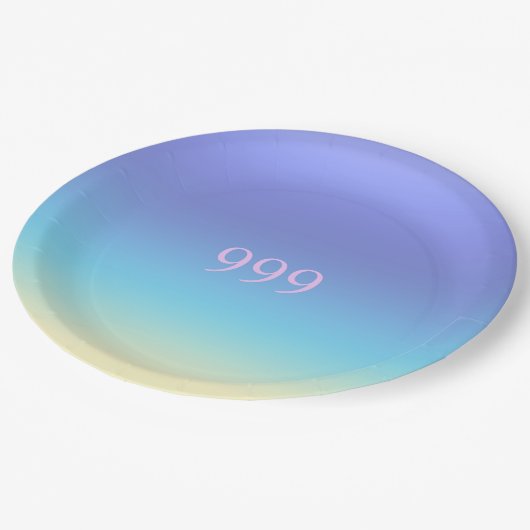 Angel Nummer 999 Pappteller (Schrägansicht)