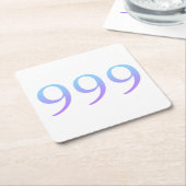 Angel Nummer 999 Rechteckiger Pappuntersetzer (angewinkelt)