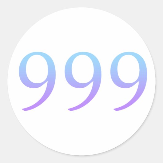 Angel Nummer 999 - Release Runder Aufkleber (Vorderseite)