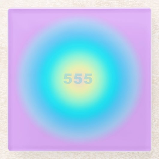 Angel Nummern 555 - Neuanfang Glasuntersetzer (Vorderseite)