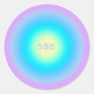 Angel-Nummern 555 - Veränderungen am Horizont Runder Aufkleber