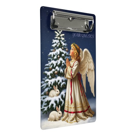 Angel of Christmas Night – Classical Holiday  Mini Klemmbrett (Schrägansicht)
