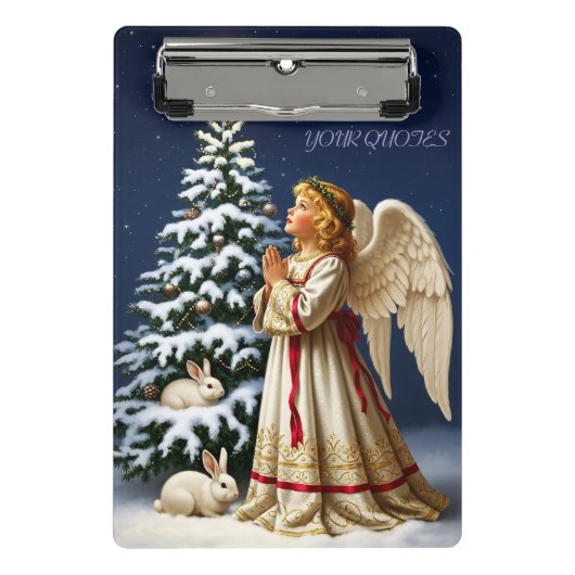 Angel of Christmas Night – Classical Holiday Mini Klemmbrett (Vorderseite)