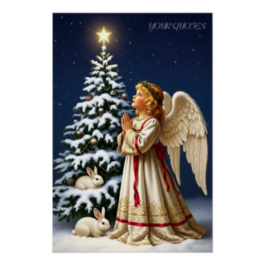 Angel of Christmas Night – Classical Holiday Poster (Vorderseite)