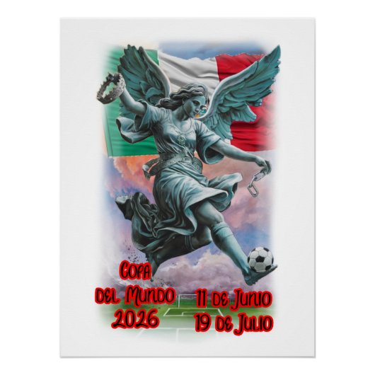 Angel of Independence playing Soccer on a  Poster (Vorderseite)