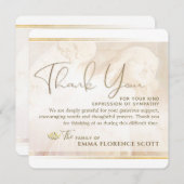 Angel of Light Square Beileid Danke Karte (Vorne/Hinten)