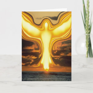 ANGEL of POWER Greeting Card: (Verse on Reverse). Karte