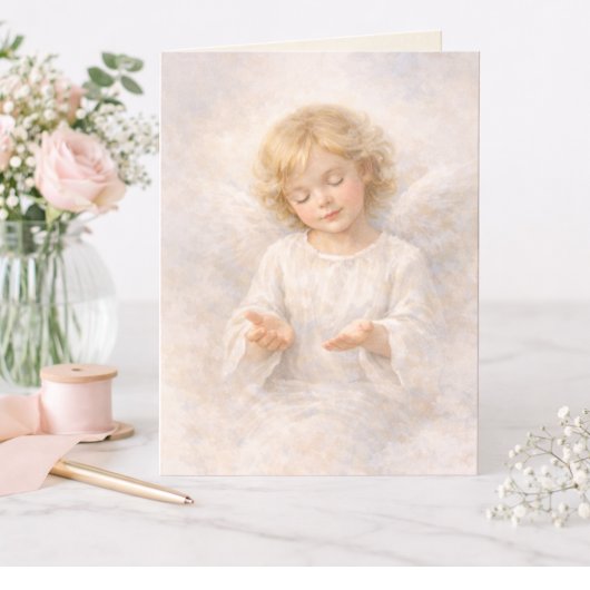 Angel of Surrender Watercolor Blank Karte