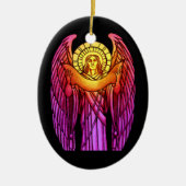 Angel-Ornament aus Hartglas Keramik Ornament (Vorne)