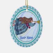 Angel-Ornamente der ersten Weihnachtszeit Keramik Ornament (Rechts)