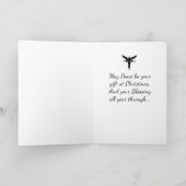 Angel Over Church Weihnachtskarte Feiertagskarte (Innenseite)