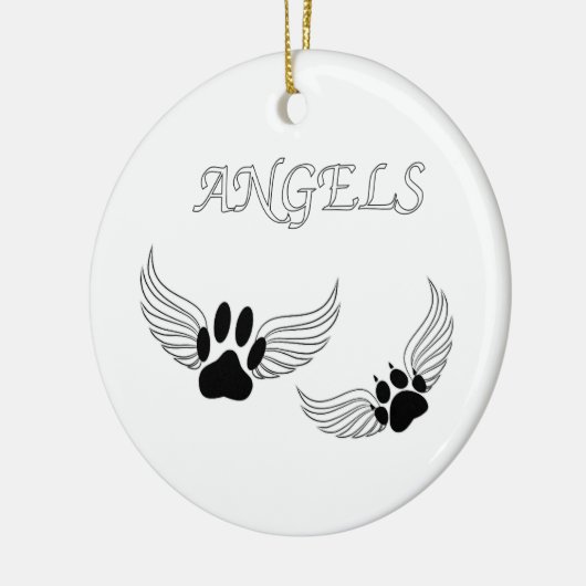 Angel Pads Keramik Ornament (Links)