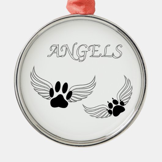 Angel Pads Silbernes Ornament (Vorne)