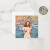 Angel painting mini notecard 2,5" mitteilungskarte (Vorderseite/Rückseite Beispiel)