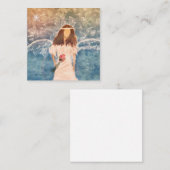 Angel painting mini notecard 2,5" mitteilungskarte (Vorne/Hinten)