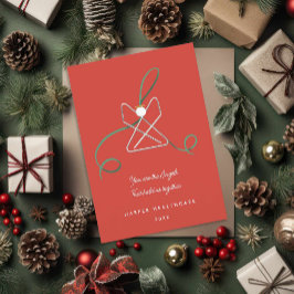 Angel Paperclip-Mitarbeiter Feiertagskarte