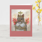 Angel Patsy die Eichhörnchengrüßkarte Karte (Gelbe Blume)