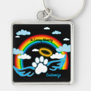 Angel Paws Rainbow Memorial Key Chain Schlüsselanhänger