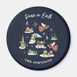 Angel Peace on Earth Christmas Magnet