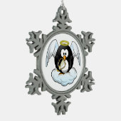 ANGEL PENGUIN SCHNEEFLOCKEN Zinn-Ornament (Links)