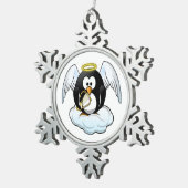 ANGEL PENGUIN SCHNEEFLOCKEN Zinn-Ornament (Rechts)