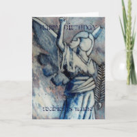Angel Personalisiert Happy Birthday Art Card
