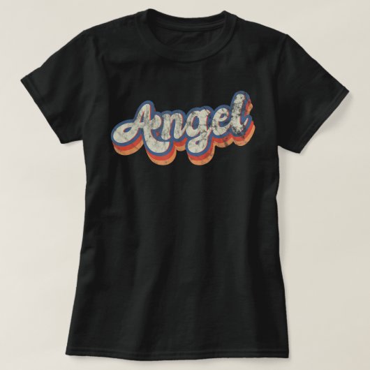 Angel Personalisiert Name Shirt Custom Lettering 7 (Design vorne)
