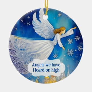 Angel Personalisierte Weihnachtsfeier Keramik Ornament