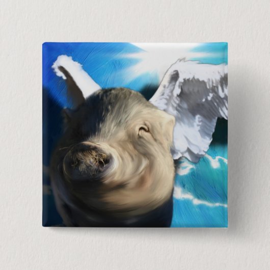 Angel Pig Button (Vorderseite)