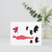 Angel Pigs Happy Meal Vegeterian Postkarte (Stehend Vorderseite)