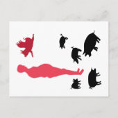 Angel Pigs Happy Meal Vegeterian Postkarte (Vorderseite)