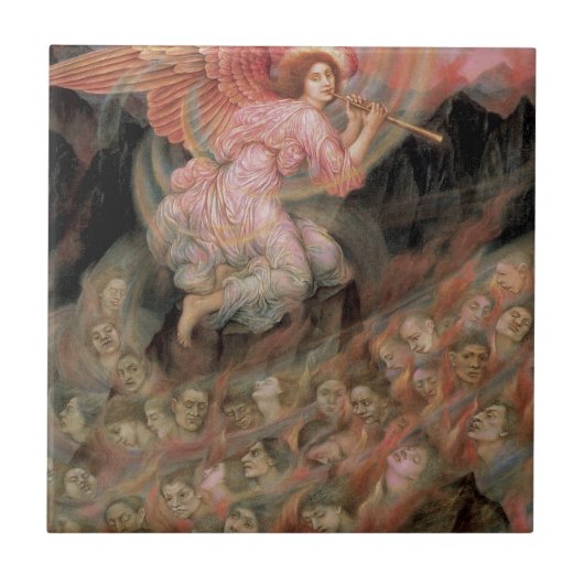 Angel Piping zu Soulen in Hell von Evelyn De Morga Fliese (Vorderseite)
