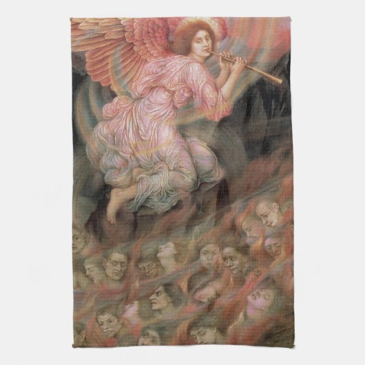 Angel Piping zu Soulen in Hell von Evelyn De Morga Geschirrtuch (Vertikal)