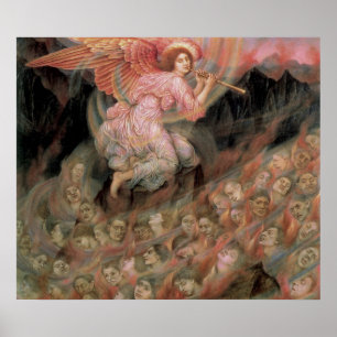Angel Piping zu Soulen in Hell von Evelyn De Morga Poster