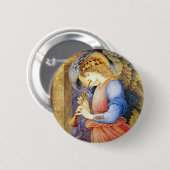 Angel Playing a Flageolet Burne-Jones Button-Butto Button (Vorne & Hinten)