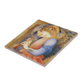 Angel Playing a Flageolet (von Edward Burne-Jones) Fliese (Seite)