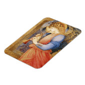 Angel Playing a Flageolet (von Edward Burne-Jones) Magnet (Linke Seite)