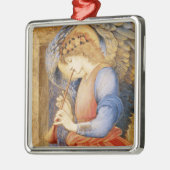 Angel Playing a Flageolet (von Edward Burne-Jones) Ornament Aus Metall (Links)