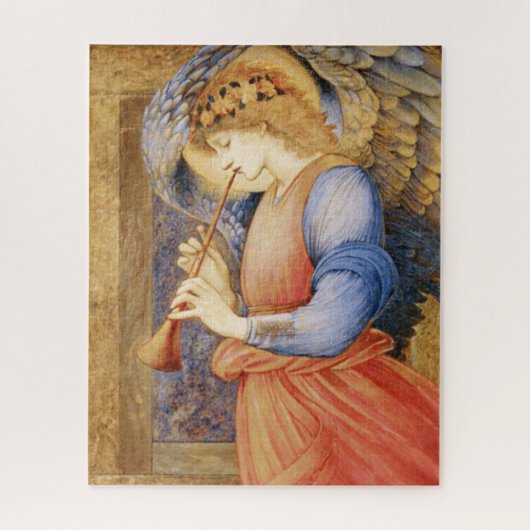 Angel Playing a Flageolet (von Edward Burne-Jones) Puzzle (Vertikal)