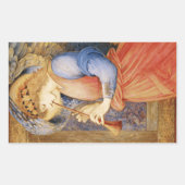 Angel Playing a Flageolet (von Edward Burne-Jones) Rechteckiger Aufkleber (Vorderseite)