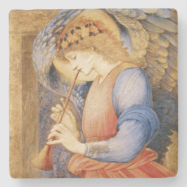 Angel Playing a Flageolet (von Edward Burne-Jones) Steinuntersetzer