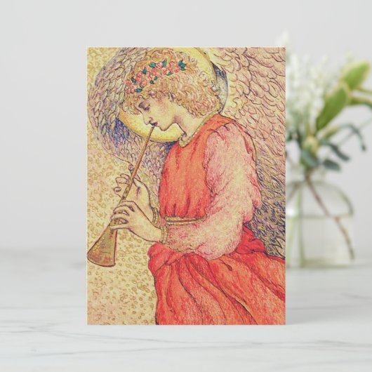 Angel Playing Einladung (Stehend Vorderseite)