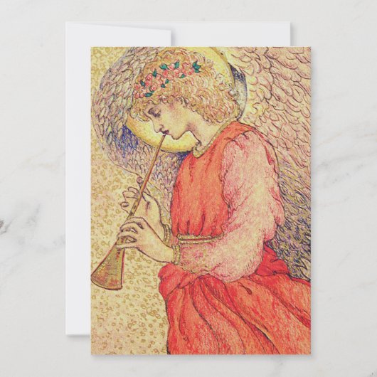 Angel Playing Feiertagskarte (Vorderseite)