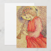 Angel Playing Feiertagskarte (Vorne/Hinten)