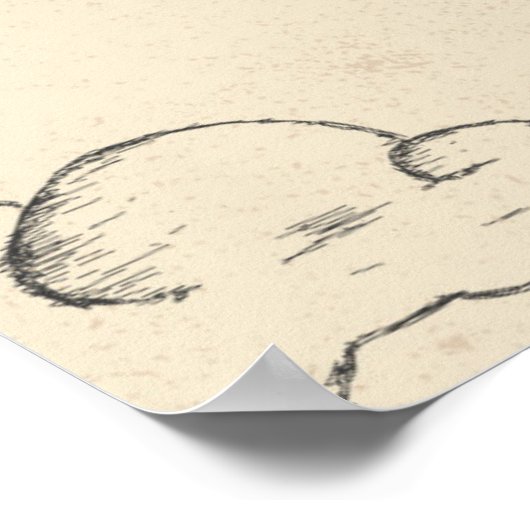 Angel Playing Harp Poster (Ecke)