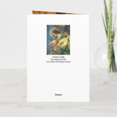 ANGEL PLAYING LUTE, Pergament Feiertagskarte (Rückseite)